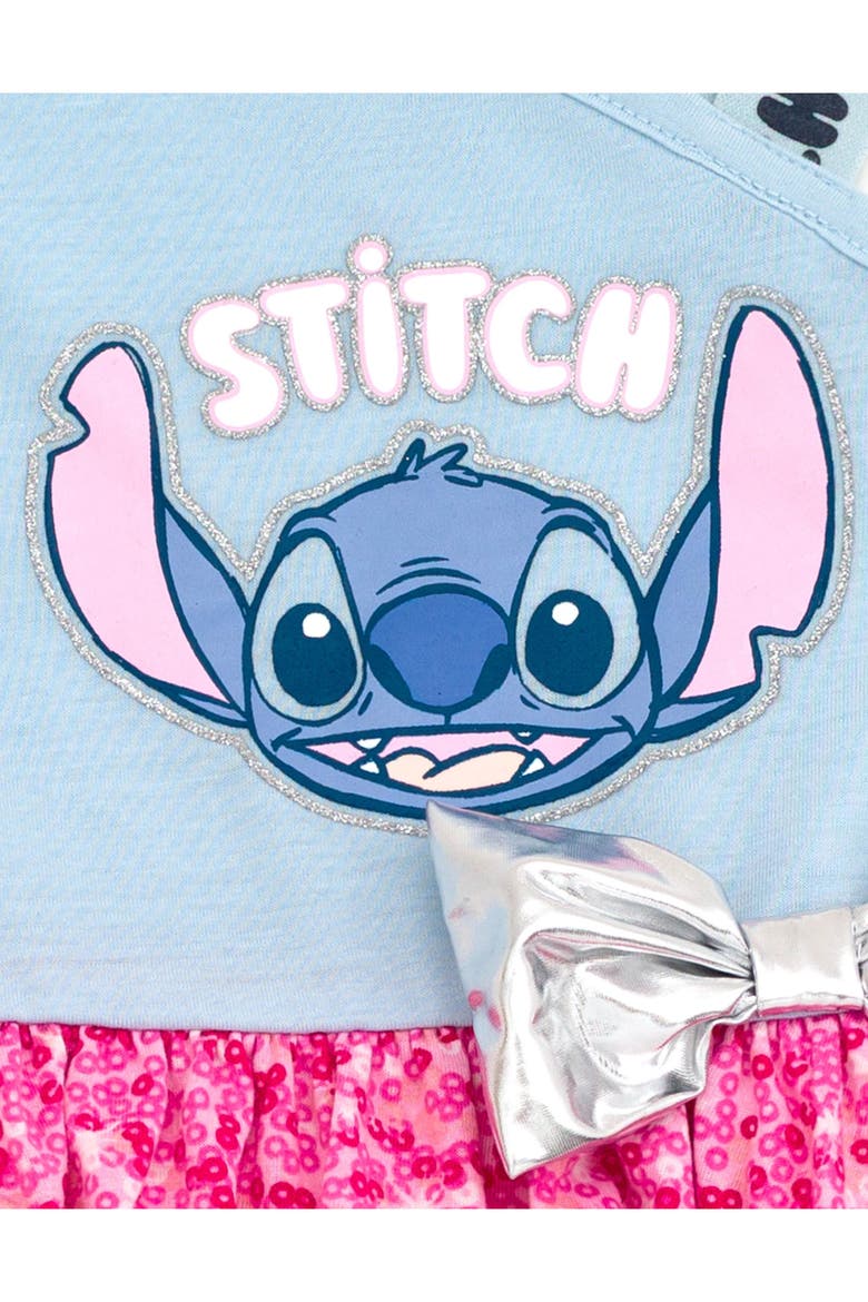 Lilo & Stitch Glitter Dress, Alternate, color, Stitch Blue Pink