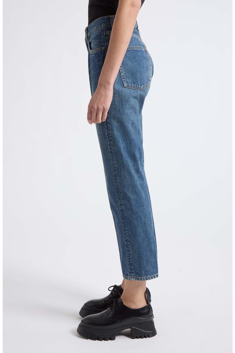 Lace Detail Straight Leg Jeans, Alternate, color, INDIGO
