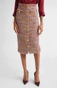 L'AGENCE Tai Tweed Midi Skirt