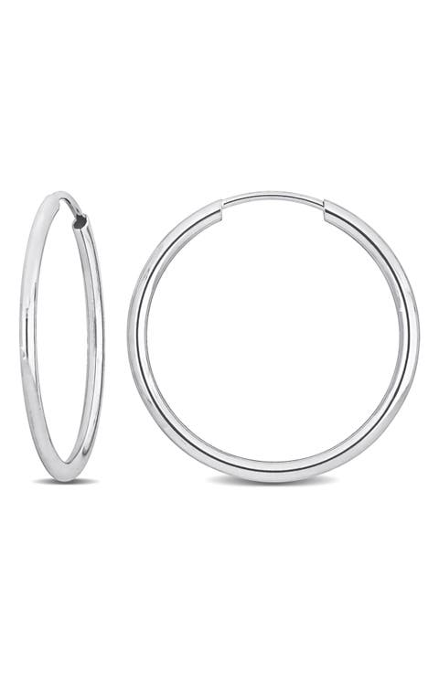 14K Gold Hoop Earrings, 20mm