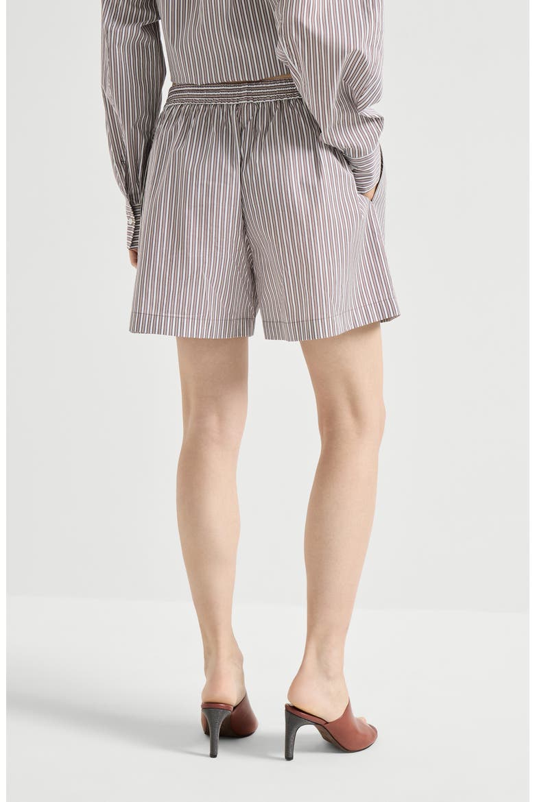 Pyjama-style shorts with monili, Alternate, color, Bordeaux