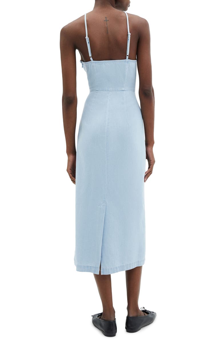 MANGO Denim Midi Dress, Alternate, color,