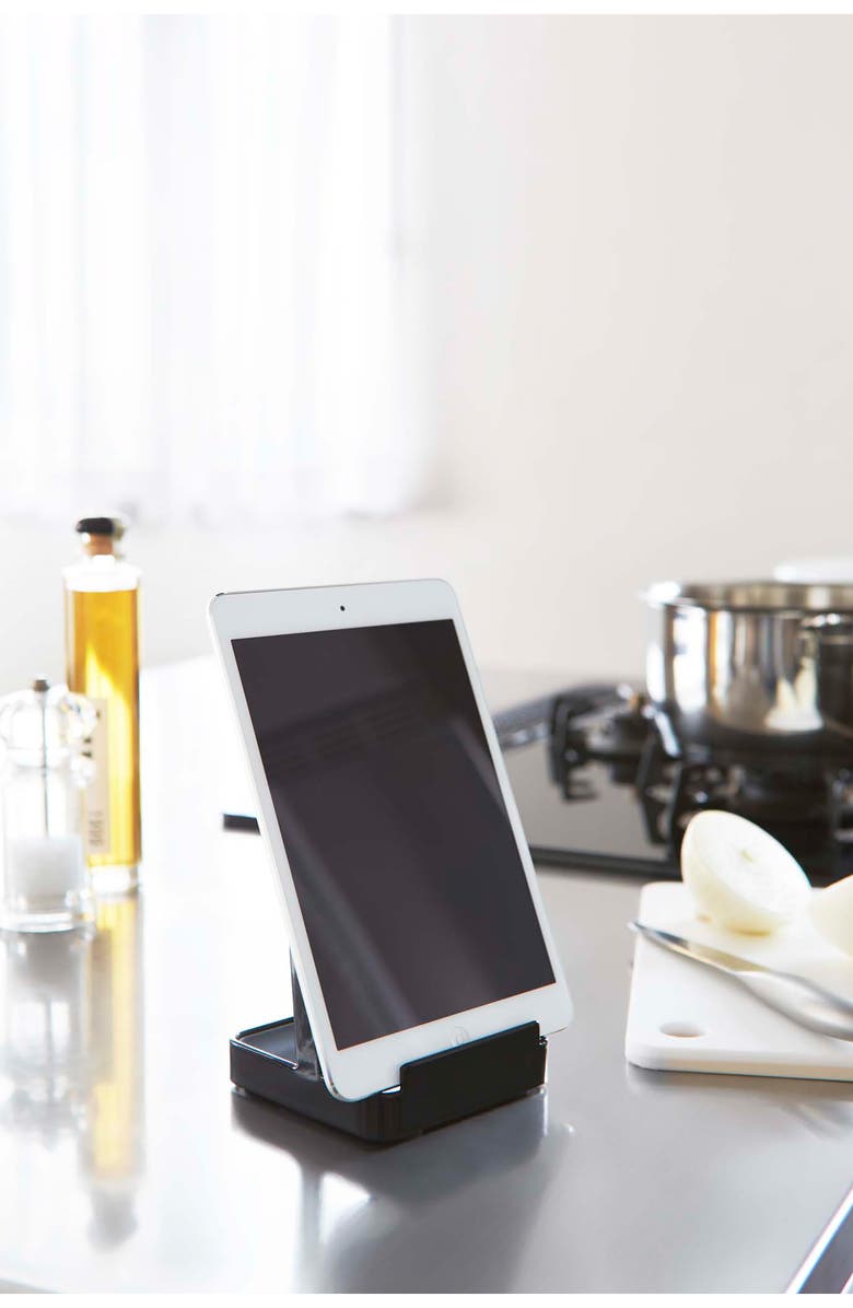 Yamazaki Lid/Ladle Storage Stand, Alternate, color, Black