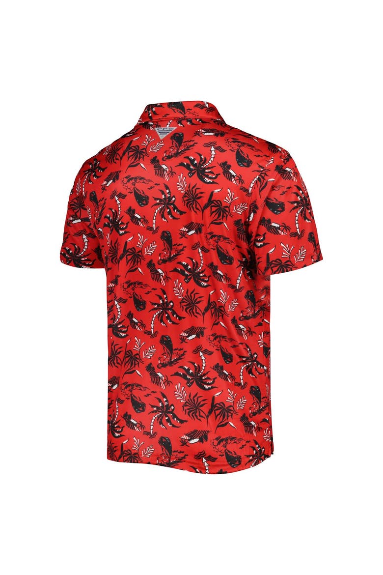 Men's Columbia Red Georgia Bulldogs Super Terminal Tackle Omni-Shade Polo, Alternate, color, Red