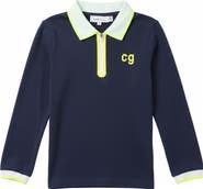Charlotte & George Contrast Trim Stretch Pique Polo Top