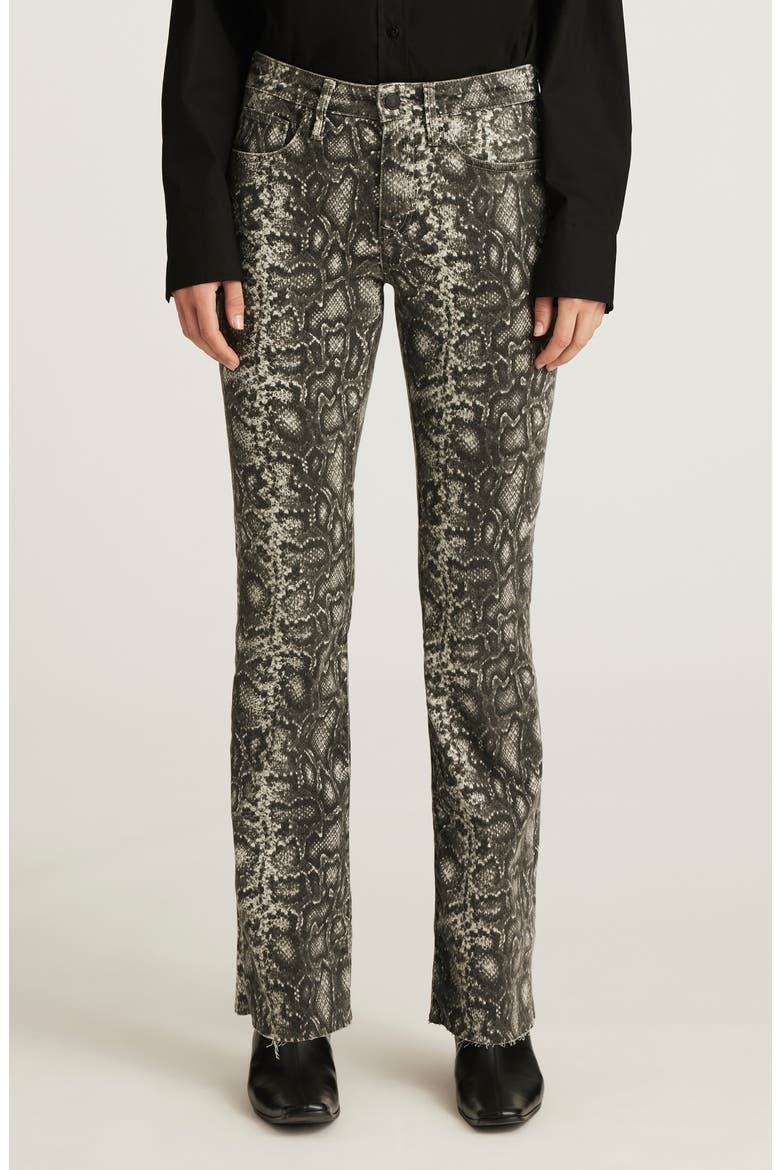 Vicky Snake Print Mid Rise Bootcut Jeans, Main, color, SMOKE SNAKE DENIM