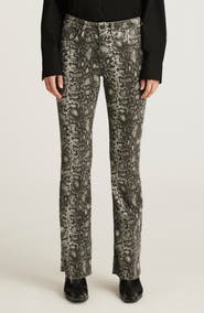 Mavi Jeans Vicky Snake Print Mid Rise Bootcut Jeans