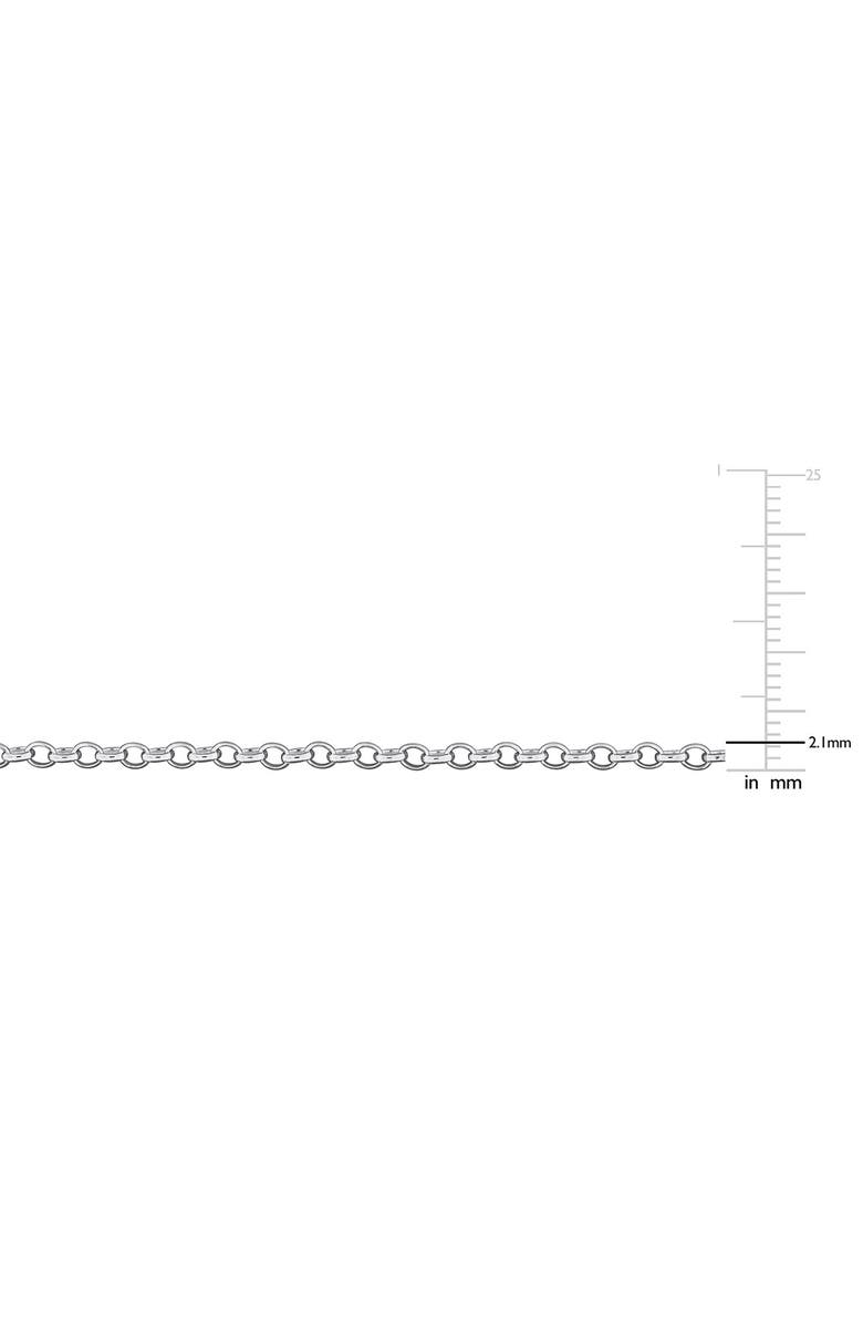 DELMAR Rolo Chain Necklace, 2.10mm, Alternate, color, Silver