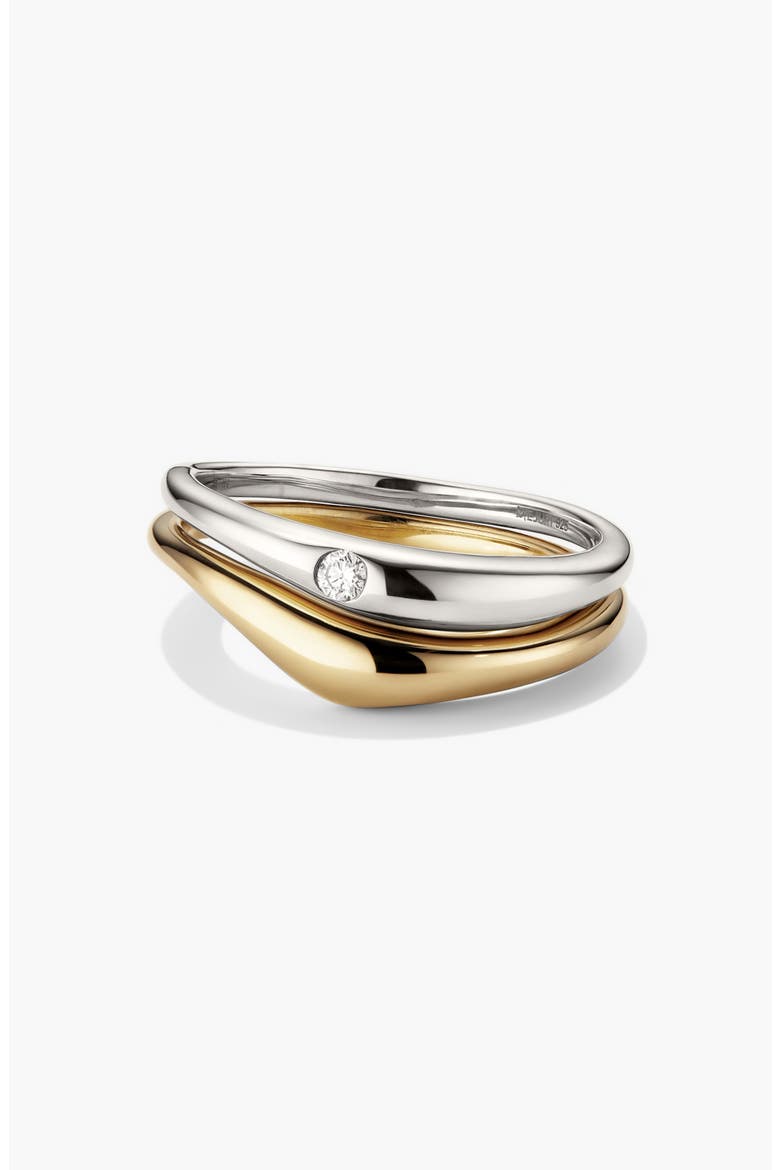 Dôme Nesting Ring Set, Main, color, Silver / Gold Vermeil