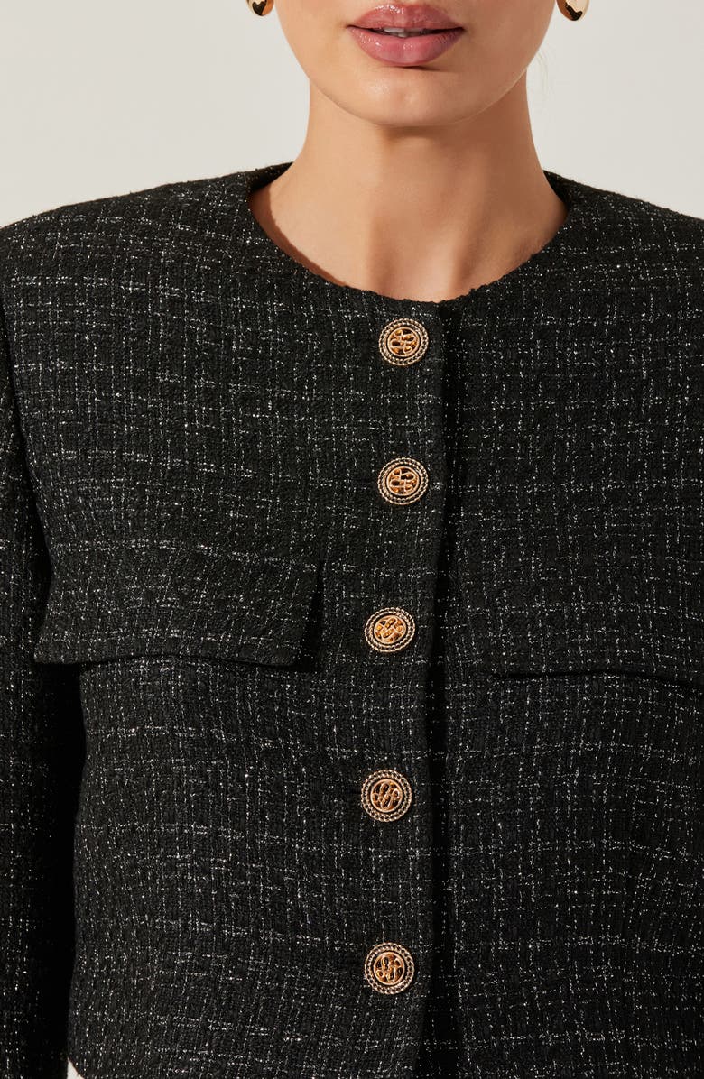 ASTR the Label Tweed Crop Jacket, Alternate, color,
