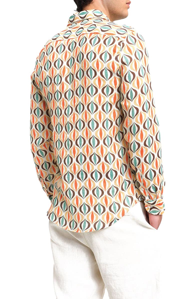 Peninsula Swimwear Cala Cipolla Linen Shirt, Alternate, color, Beige Multicolor