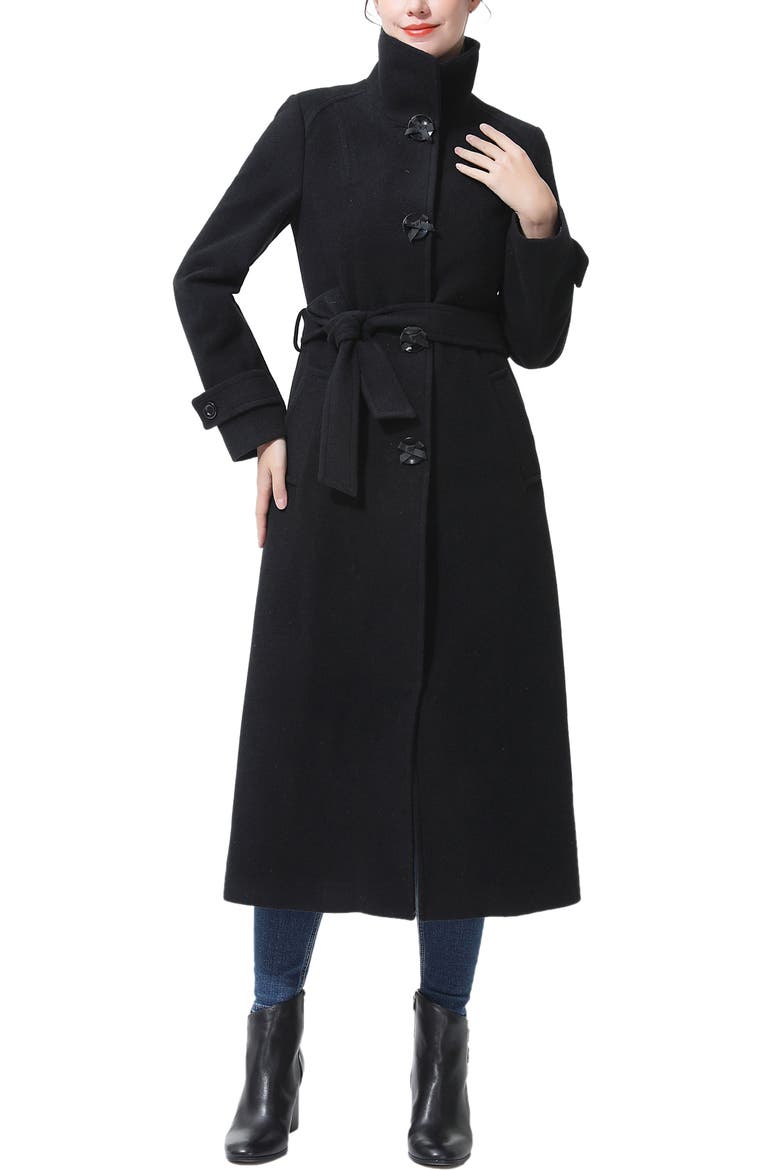 Women's Kataleya Belted Wool Coat, Alternate, color, Black