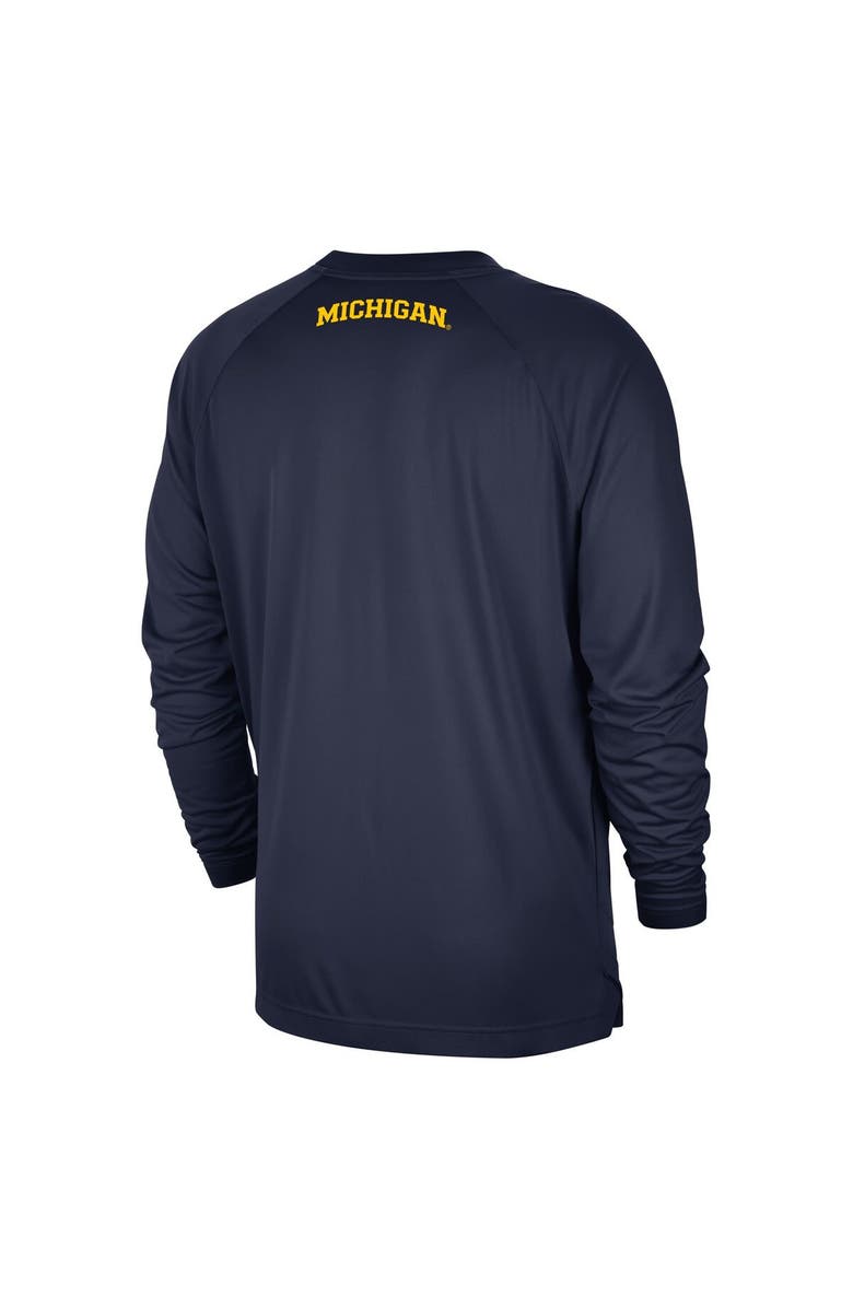 Jordan Brand Men's Jordan Brand Navy Michigan Wolverines Basketball Spotlight Performance Raglan T-Shirt, Alternate, color,