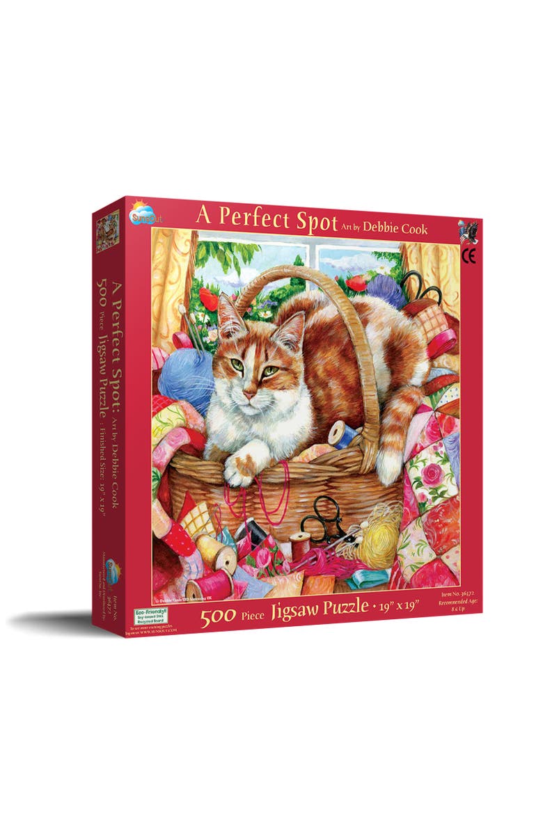 A Perfect Spot 500 piece Jigsaw Puzzle for Adults, Main, color, Multicolor