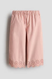 H&M Broderie Anglaise Cotton Trousers