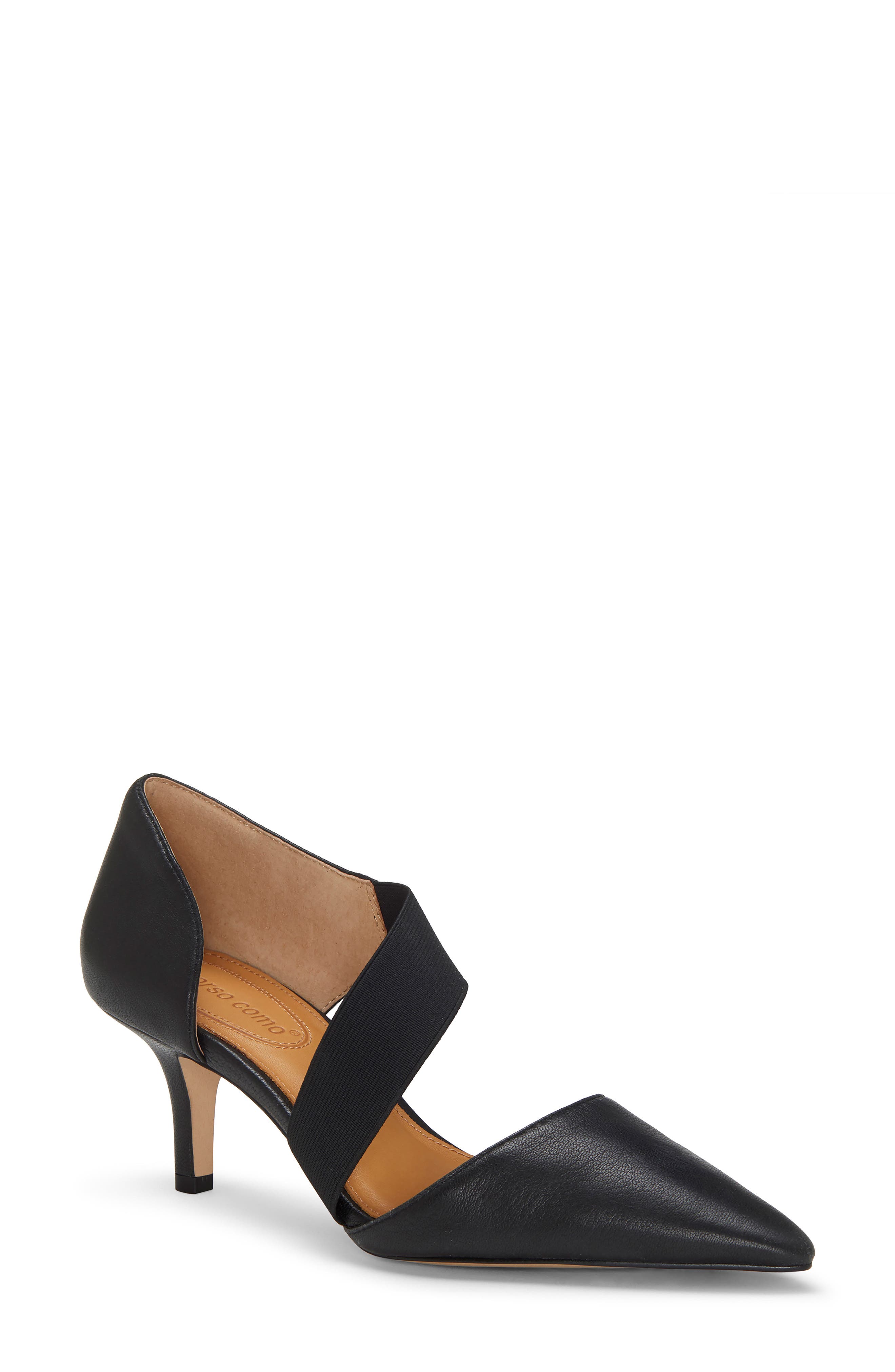 Denice Pump, Main, color, BLACK LEATHER