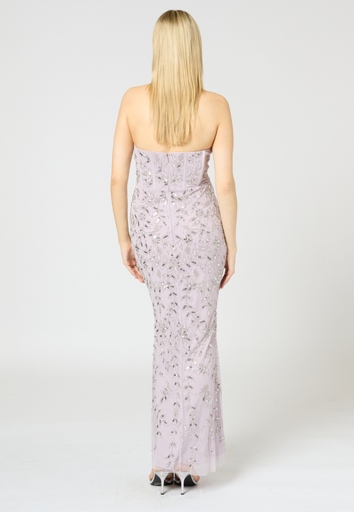 Beauut Embellished Sequin Beaded Occasional Maxi Dress In Pink