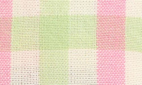 Heather Taylor Home Gingham Clover Set Of 4 Cocktail Napkins In Clover
