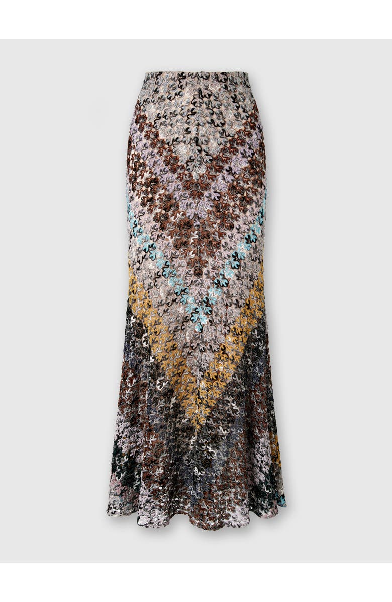 Missoni Flared Long Skirt In Lace, Main, color, Multicoloured