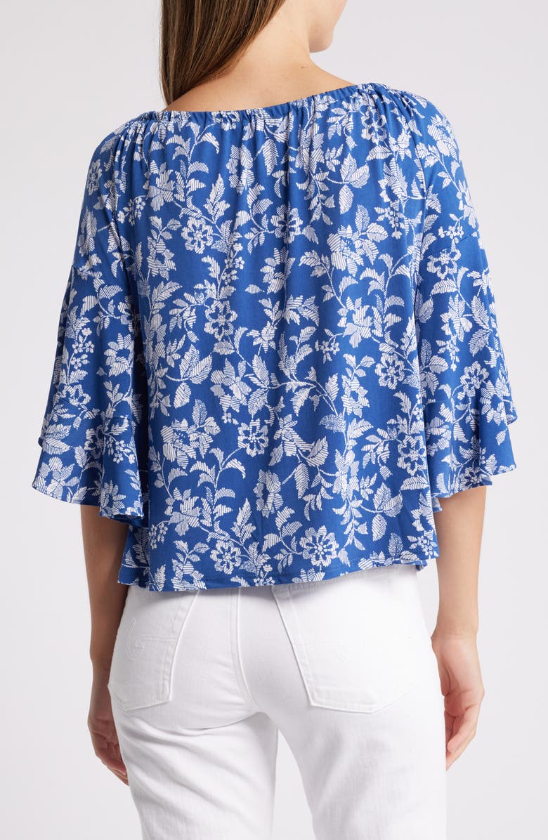 Vince Camuto Floral Off the Shoulder Flutter Sleeve Top, Alternate, color, 