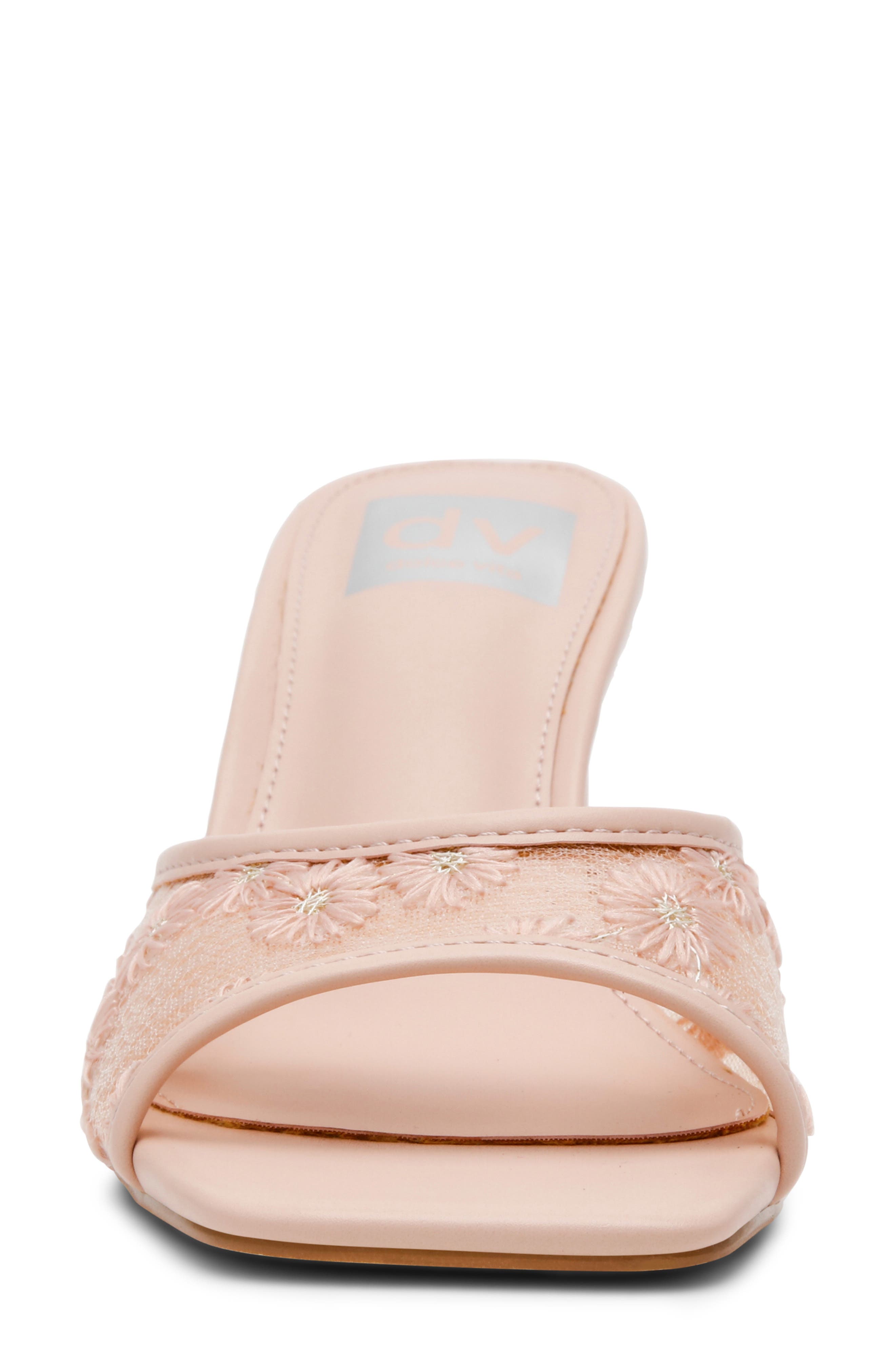 DV by Dolce Vita Lennie Embroidered Mesh Mule Sandal, Alternate, color, Blush