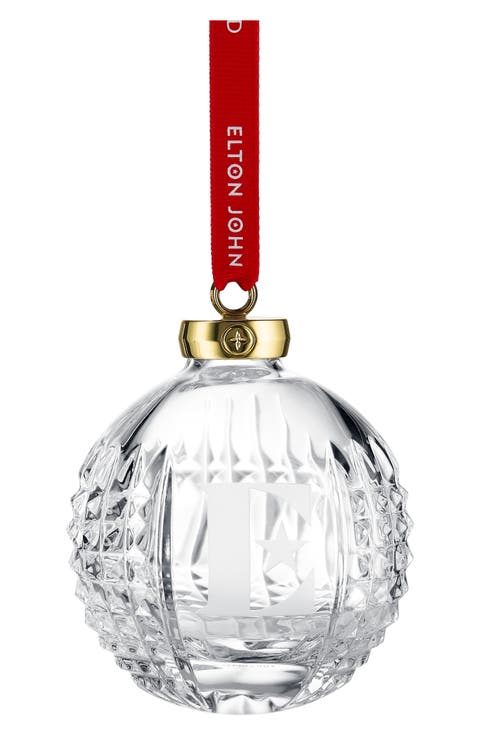 x Elton John "E" Icon Crystal Ornament