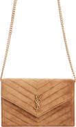 Saint Laurent Envelope Leather Chain Wallet