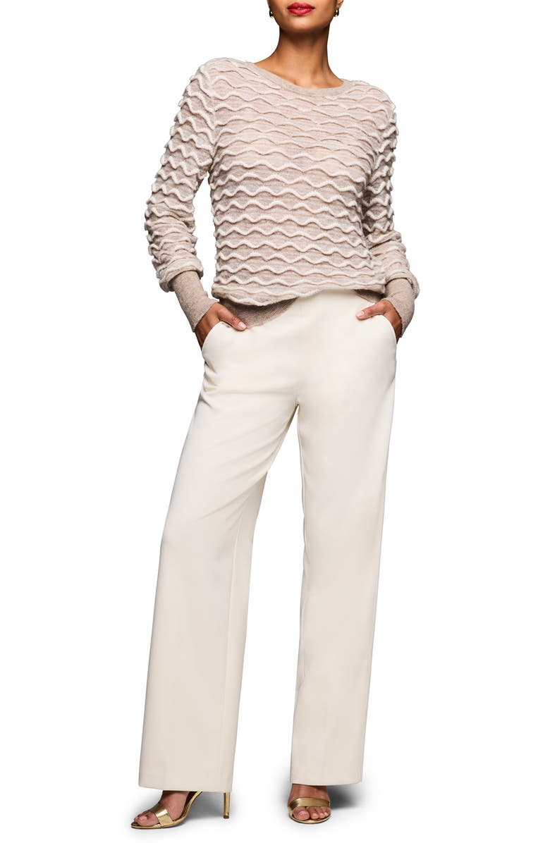 NIC+ZOE Wave Wool & Alpaca Blend Sweater, Alternate, color, Cream Multi