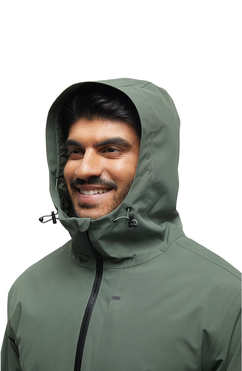 tentree Nimbus Rain Jacket, Alternate, color, Deep Olive