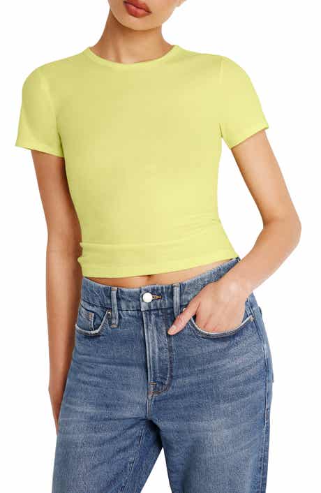 Good American Featherweight Cotton Slim Fit T-Shirt