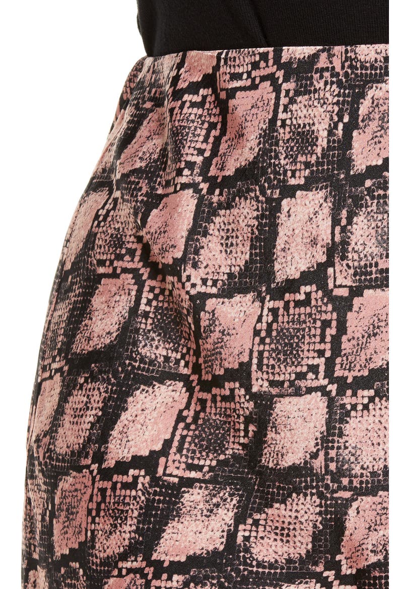 Satin Bias Skirt, Alternate, color, MAUVE SNAKE