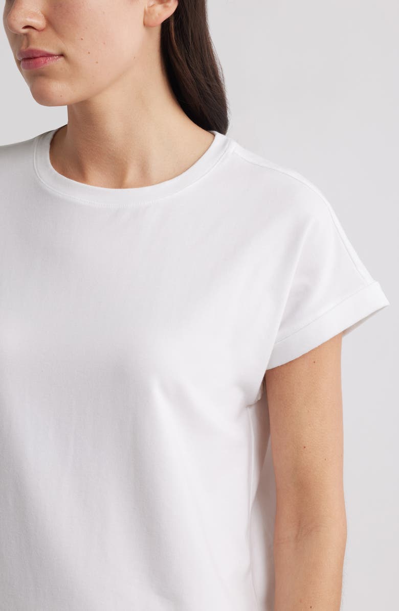 Caslon<sup>®</sup> Cuff Sleeve T-Shirt, Alternate, color, White