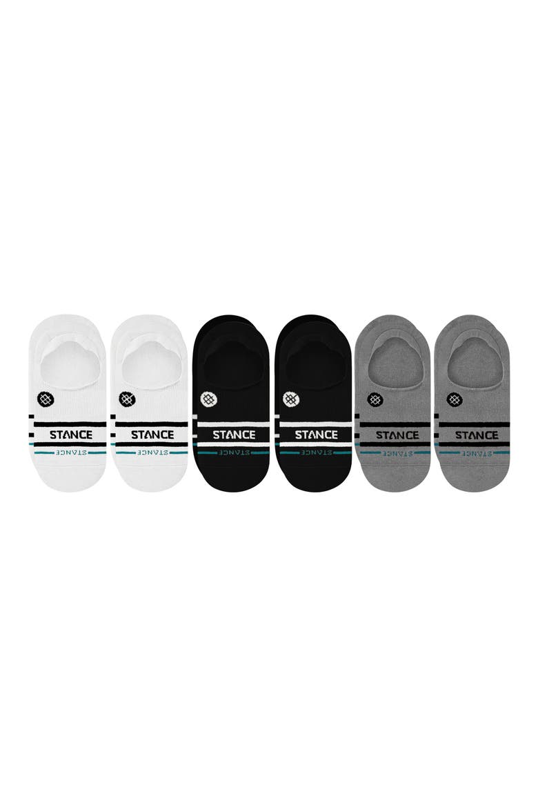 Core 6-Pack Cotton Blend No Show Socks, Main, color, BLACK MULTI