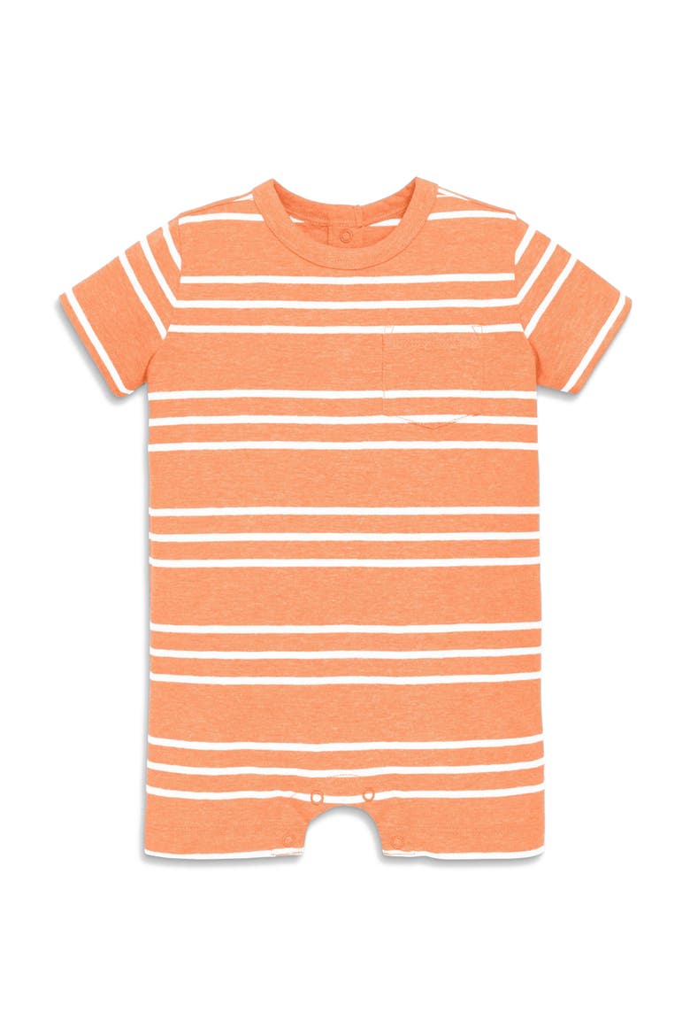 Baby Heathered Pocket Shortie In Stripe, Main, color, Goldfish White Stripe