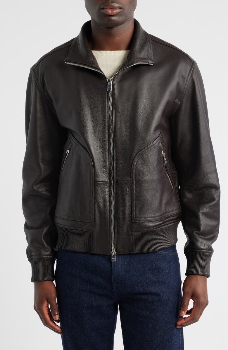 BOSS Mander Bomber Jacket, Alternate, color, Dark Brown