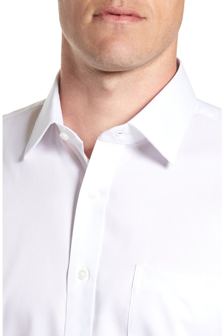 Traditional Fit Non-Iron Dress Shirt, Alternate, color, WHITE