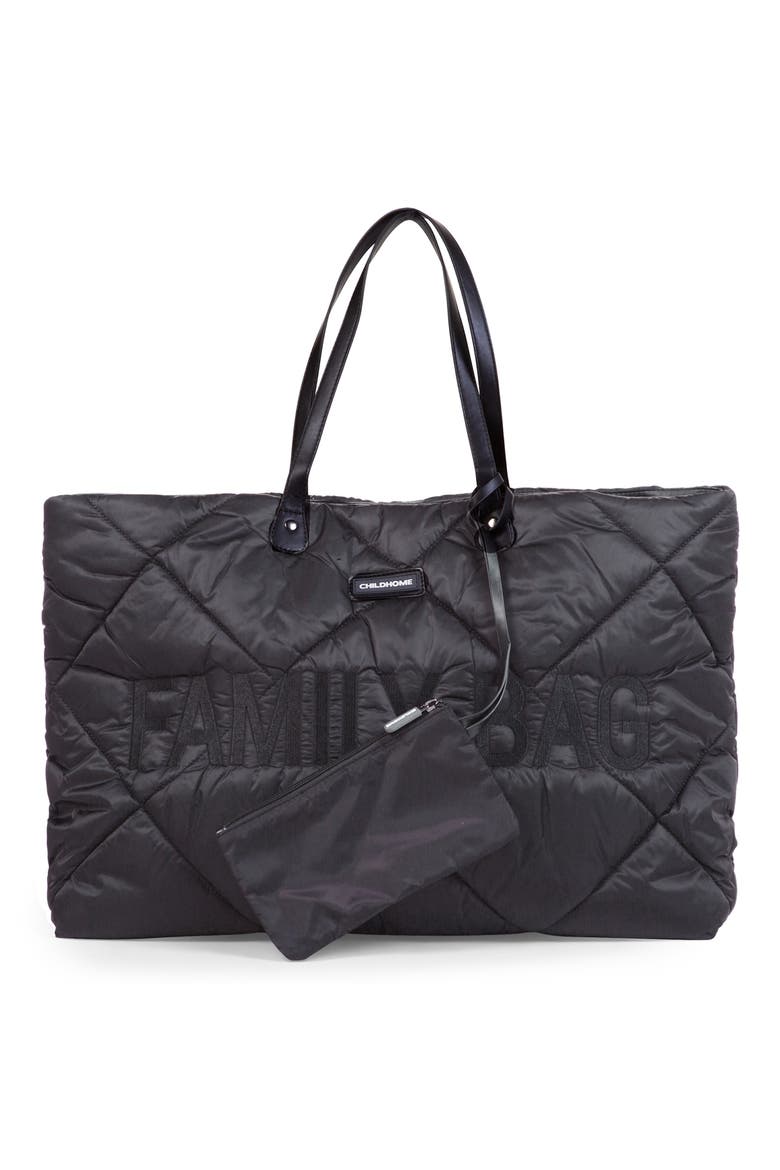 Family Bag Large Quilted Diaper Bag, Alternate, color, PUFFER BLACK