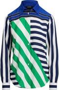 Lauren Ralph Lauren Stripe Button-Up Blouse