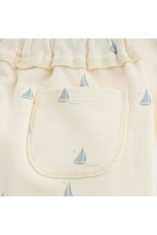 Shop Oh Baby ! Mini Sailboats Brooklyn Boxy Jogger Set In Milk