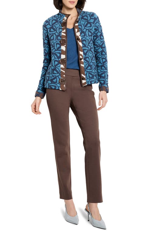 Nic + Zoe Nic+zoe Copley Pull-on Straight Leg Ponte Pants In Brown