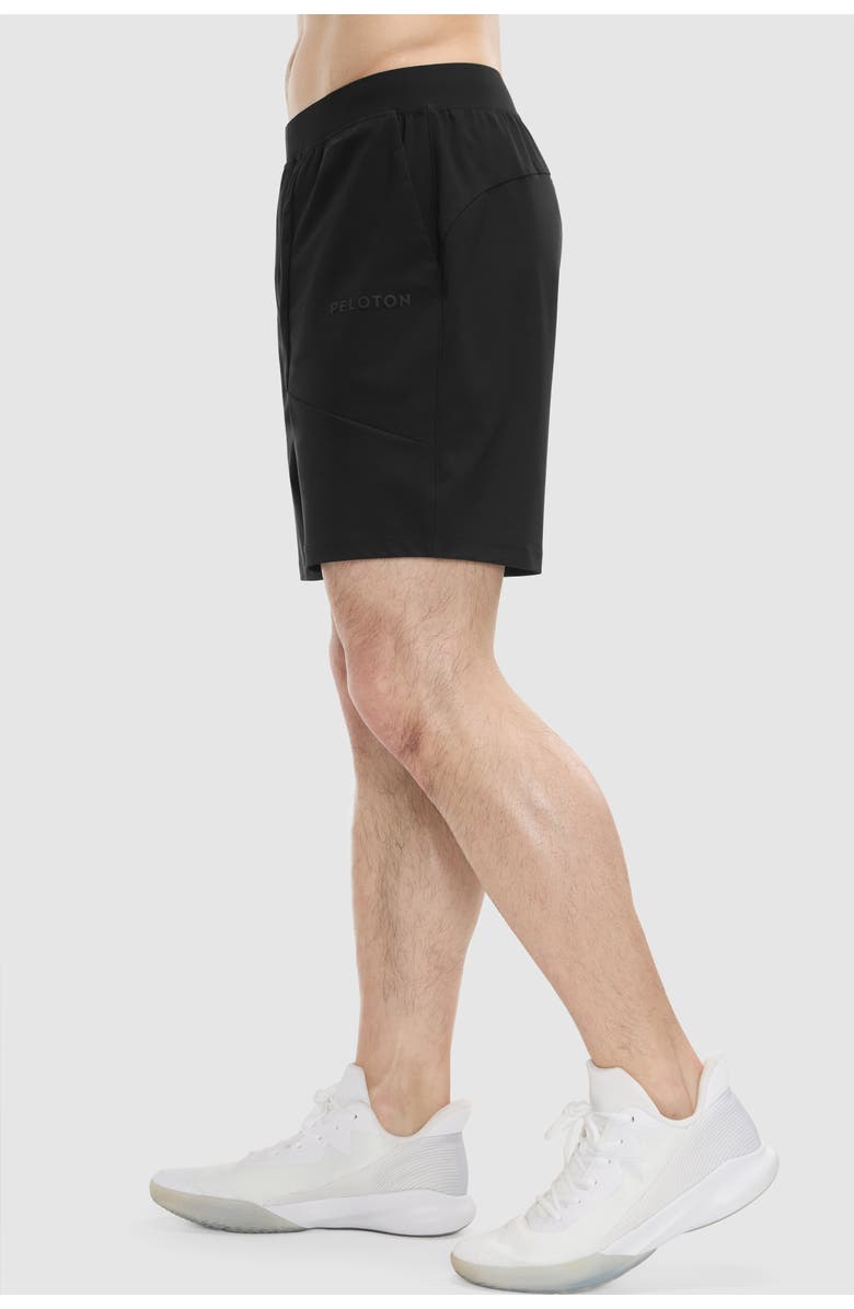 Peloton 7" Unlined Warp Knit Short, Alternate, color, Black