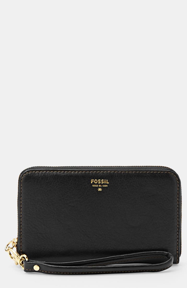 Fossil 'Sydney' Zip Phone Wallet, Main, color,