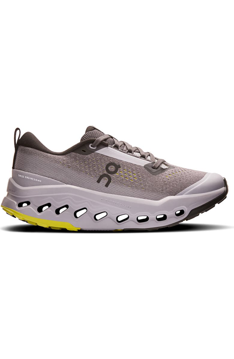 On Cloudsurfer Trail 2 Trail Running Shoe, Alternate, color, Iron/ Lilac