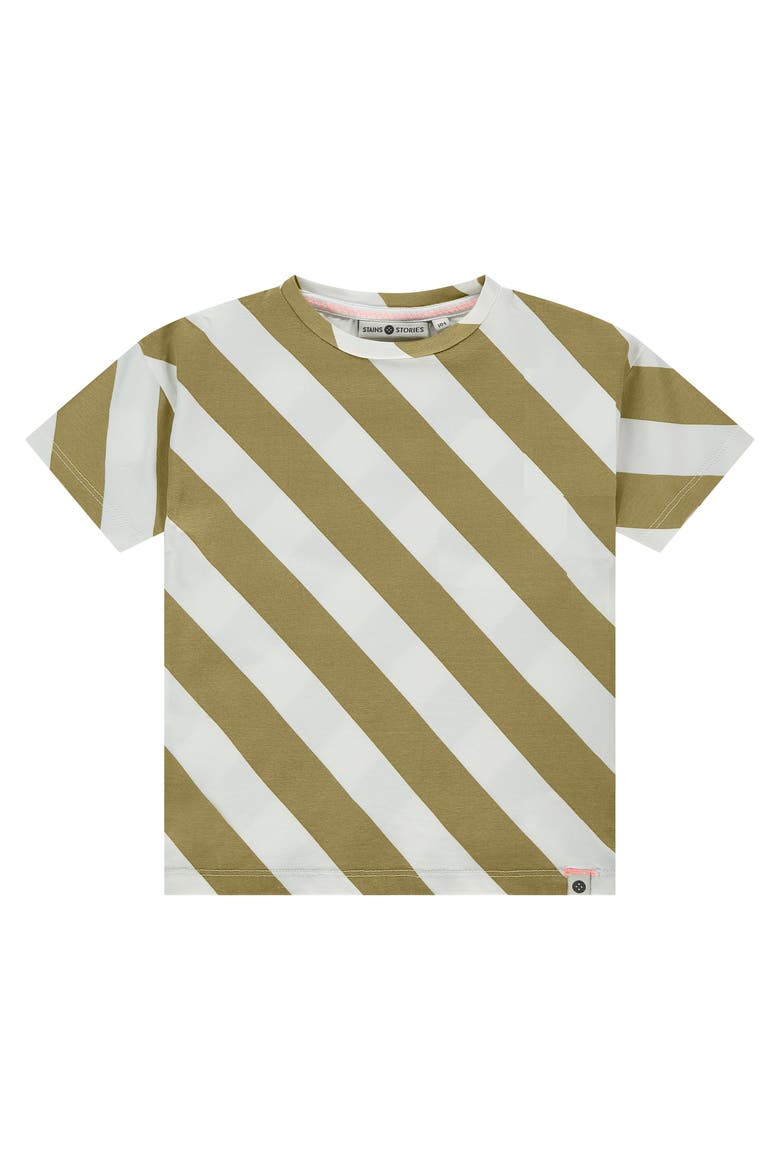 Diagonal Striped T-Shirt, Main, color, Kiwi