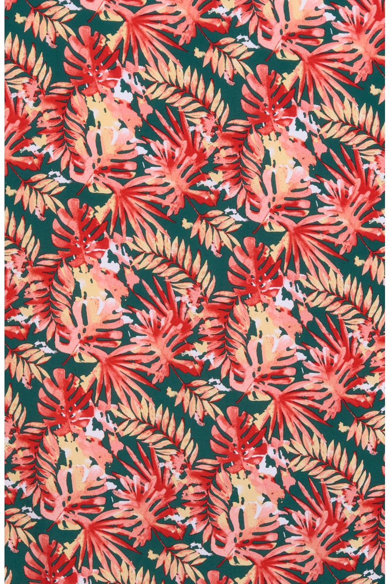 Printed Pareo, Alternate, color, GREEN CORAL PALM MULTI