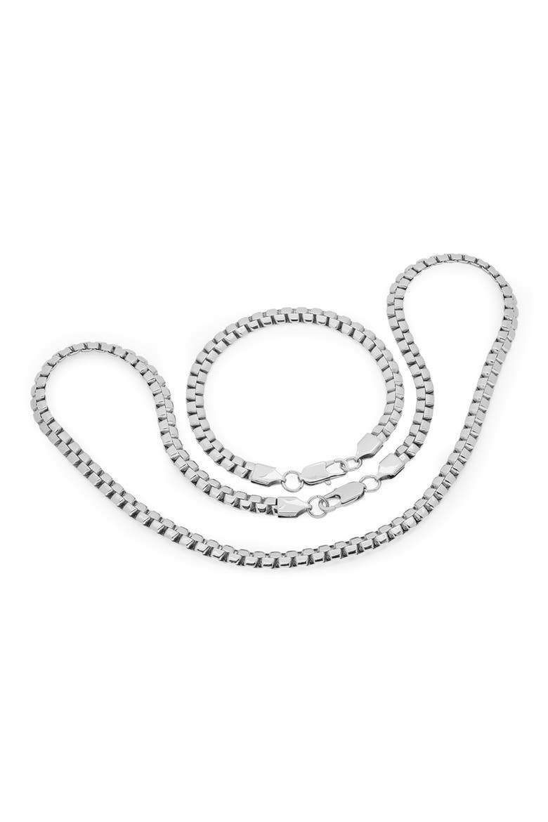 Box Chain Set, Main, color, METALLIC