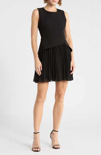 Pleated Crepe Dress
