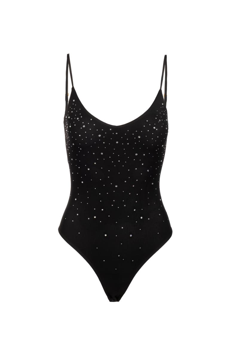 Generation Love Agnes Crystal Bodysuit, Alternate, color, Black