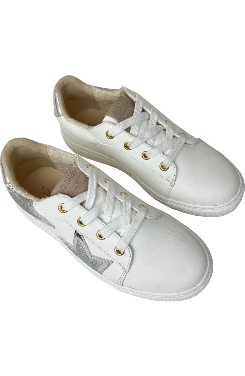 Yosi Samra Kids' Miss Harper Sneaker, Main, color, Silver Glitter