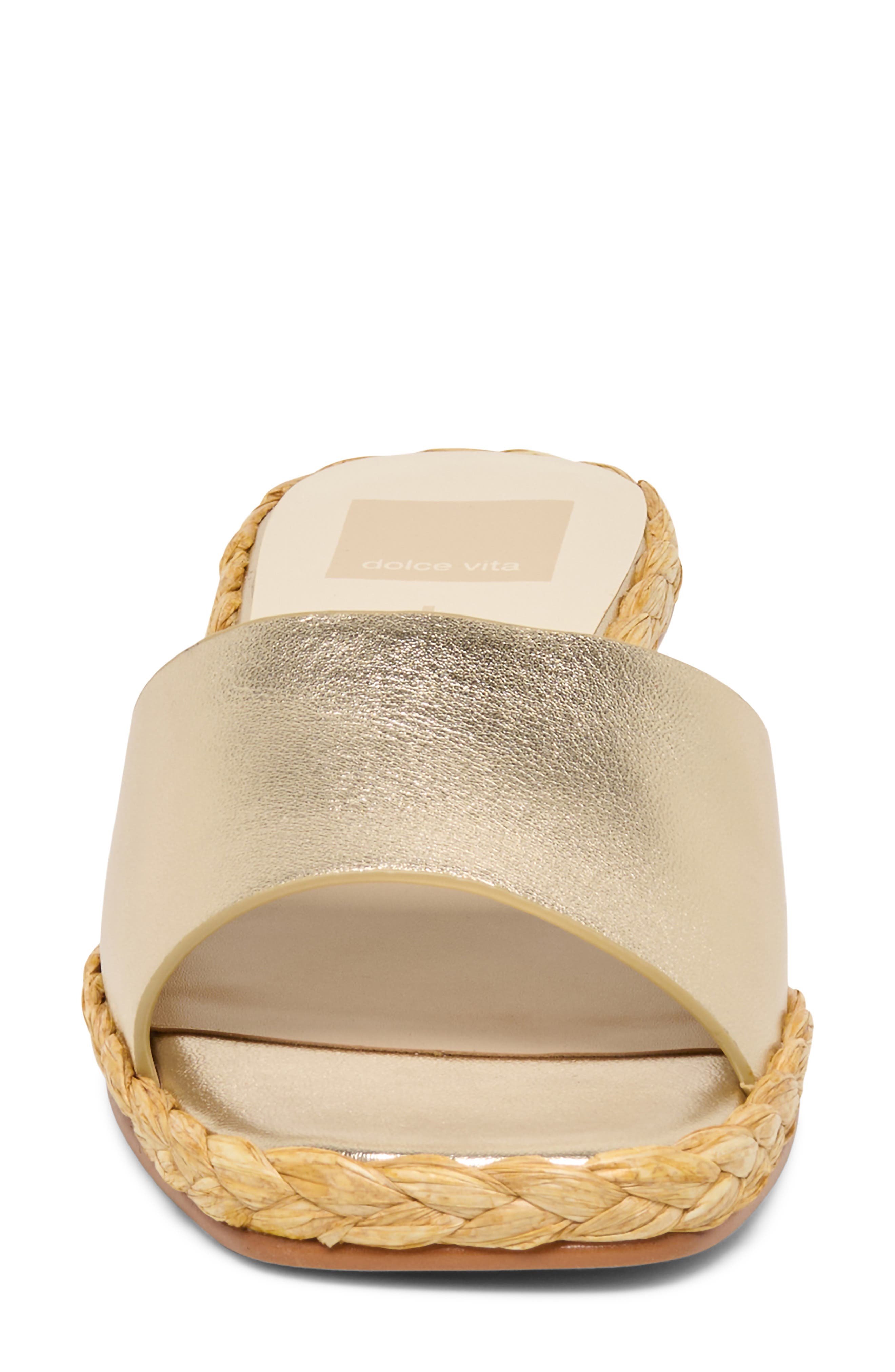 Dixi Slide Sandal, Alternate, color, PLATINUM LEATHER